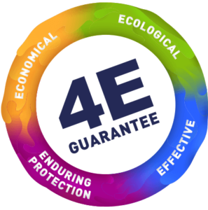 4E Guarantee logo Effective, Ecological, Economical, Enduring Protection